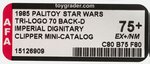 PALITOY "STAR WARS RETURN OF THE JEDI-IMPERIAL DIGNITARY" TRI-LOGO 70 BACK-D CLIPPER AFA 75+ EX+/NM.