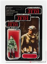 PALITOY "STAR WARS: RETURN OF THE JEDI - LEIA (COMBAT PONCHO)" TRI-LOGO 70 BACK-B AFA 80 NM.