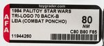 PALITOY "STAR WARS: RETURN OF THE JEDI - LEIA (COMBAT PONCHO)" TRI-LOGO 70 BACK-B AFA 80 NM.