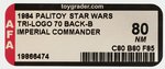 PALITOY "STAR WARS: RETURN OF THE JEDI - IMPERIAL COMMANDER" TRI-LOGO 70 BACK-B AFA 80 NM.