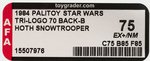 PALITOY "STAR WARS: RETURN OF THE JEDI - HOTH SNOWTROOPER" TRI-LOGO 70 BACK-B AFA 75 EX+/NM.