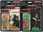 "STAR WARS: RETURN OF THE JEDI" TRI-LOGO REBEL COMMANDO AND B-WING PILOT CARDED PAIR.