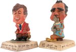 JOHNSON, HUMPHREY, KENNEDY, WALLACE, NIXON & DIRKSEN 1968 "POLITICAL PIXIE" CARICATURE STATUES.