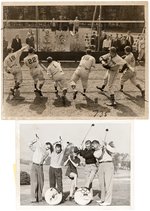 WORLD WAR II ANTI-AXIS SPORTS-RELATED NEWS SERVICE PHOTO PAIR.