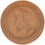 RARE BENJAMIN FRANKLIN 1777 HIGH RELIEF TERRACOTTA PLAQUE.