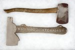 "CARRIE NATION'S" HATCHET AND HER "NATION'S JOINT SMASHER" HATCHET FULL SIZE VINTAGE REPLICAS.