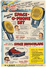 "SPACE PATROL" SPACE-O-PHONE" PREMIUM & CEREAL BOX.