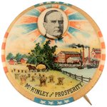 HIGH GRADE "McKINLEY AND PROSPERITY" BUTTON HAKE #64.