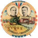 HIGH GRADE McKINLEY & ROOSEVELT “COMMERCE AND INDUSTRIES" JUGATE BUTTON HAKE #22.