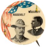 ROOSEVELT & WOODRUFF 1898 NEW YORK GUBERNATORIAL JUGATE BUTTON.