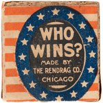 ROOSEVELT, TAFT, WILSON, DEBS AND CHAFIN 1912 PRESIDENTIAL CAMPAIGN DICE GAME.