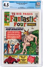 "FANTASTIC FOUR ANNUAL" #1 1963 CGC 4.5 VG+ (FIRST LADY DORMA AND KRANG).