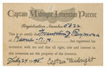 “CAPTAIN MIDNIGHT INVENTION PATENT” ACKNOWLEDGMENT POSTCARD.