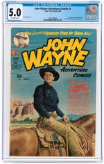 "JOHN WAYNE ADVENTURE COMICS" #1 WINTER 1949 CGC 5.0 VG/FINE.