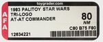 PALITOY "STAR WARS: RETURN OF THE JEDI - AT-AT COMMANDER" TRI-LOGO AFA 80 NM.