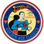 SUPERMAN "SUPERMEN OF AMERICA RING COLLECTION" TINNED SET & FX RING PAIR.