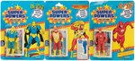 "SUPER POWERS COLLECTION - FLASH, DR. FATE & FIRESTORM" CARDED ACTION FIGURE LOT OF THREE.