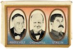 ROOSEVELT, CHURCHILL & STALIN POCKET MIRROR & MATCH BOX HOLDER.