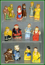 COMIC CHARACTER SALT & PEPPER SETS INCLUDING DICK TRACY/CAPT. MIDNIGHT.