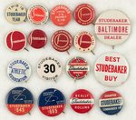 STUDEBAKER 17 BUTTONS INCLUDNG MANY RARITIES.