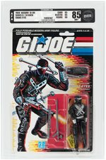 "G.I. JOE - A REAL AMERICAN HERO" COMMANDO SNAKE EYES SERIES 8/34 BACK AFA 85 NM+.