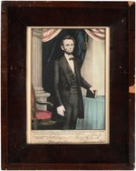 RARE LINCOLN BEARDED PORTRAIT 1861 PRINT BY KELLOGG.