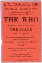 THE WHO 1967 ISLE OF WIGHT CONCERT HANDBILL.