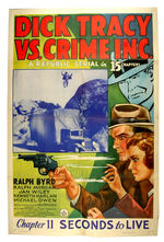 "DICK TRACY VS. CRIME INC." SERIAL MOVIE POSTER.