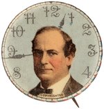 BRYAN "16 TO 1" CLASSIC CLOCK FACE PORTRAIT BUTTON.