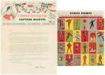 FAWCETT CHRISTMAS LETTER/STAMP SHEET/CARD & ENVELOPE.