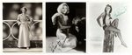 HOLLYWOOD ACTRESSES SIGNED PHOTO LOT WITH LAUREN BACALL, SOPHIA LOREN, MAE WEST & OTHERS.