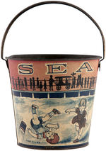 "SEA SIDE" TIN SAND PAIL.