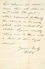 GRANT LETTER WRITTEN 13 DAYS BEFORE 1868 ELECTION WITH COMMENTS ABOUT “DANGER" AND HIS "RIVALS.”