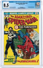 "AMAZING SPIDER-MAN" #129 FEBRUARY 1974 CGC 8.5 VF+ (FIRST PUNISHER).