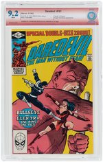 "DAREDEVIL" #181 APRIL 1982 CBCS 9.2 NM- VERIFIED SIGNATURE.