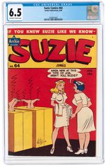 "SUZIE COMICS" #64 AUGUST 1948 CGC 6.5 FINE+.