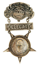 NEW YORK "DELEGATE" BADGE TO 1912 STATE CONVENTION.