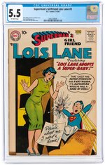 "SUPERMAN'S GIRLFRIEND LOIS LANE" #3 JULY/AUGUST 1958 CGC 5.5 FINE-.