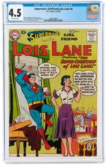 "SUPERMAN'S GIRLFRIEND LOIS LANE" #4 SEPTEMBER/OCTOBER 1958 CGC 4.5 VG+.