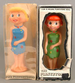 FLINTSTONES BOXED VINYL DOLLS.