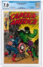 "CAPTAIN AMERICA" #110 FEBRUARY 1969 CGC 7.0 FINE/VF (FIRST MADAME HYDRA).