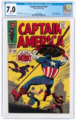 "CAPTAIN AMERICA" #105 SEPTEMBER 1968 CGC 7.0 FINE/VF.