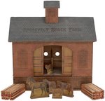 CONVERSE "ROOSEVELT STOCK FARM" EARLY BARN PLAYSET WITH BASE & ANIMALS.