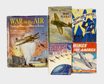 WWII AIR WAR/SPOTTERS BOOKS AND JUNIOR AIRCRAFT WARNING SERVICE KIT.