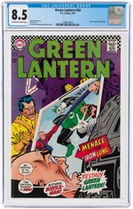 "GREEN LANTERN" #54 JULY 1967 CGC 8.5 VF+.