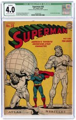 "SUPERMAN" #28 MAY/JUNE 1944 CGC 4.0 VG QUALIFIED.