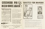 TRIO OF BLACK PANTHER PARTY FLYERS INCLUDING "WANTED FOR MURDER" AND "CISCO-KIDD PIG."