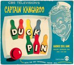 "CAPTAIN KANGAROO DUCK PIN" BOXED BOWLING SET IN UNUSED CONDITION.