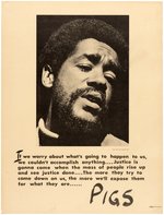 BOBBY SEALE "EXPOSE THEM FOR WHAT THEY ARE... PIGS" BLACK PANTHER PARTY POSTER.