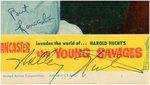 BURT LANCASTER & SHELLEY WINTERS SIGNED "THE YOUNG SAVAGES" LOBBY CARD.